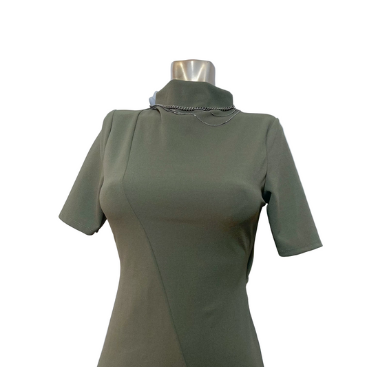 Vestido largo verde oliva marca ASOS DESIGN talla S nuevo