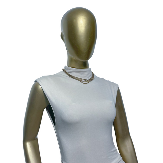 Vestido corto beige marca FOREVER 21 talla S nuevo