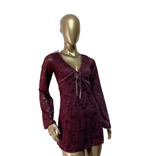 Vestido color vino marca Forever 21 talla S nuevo
