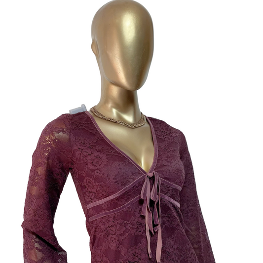 Vestido color vino marca Forever 21 talla S nuevo