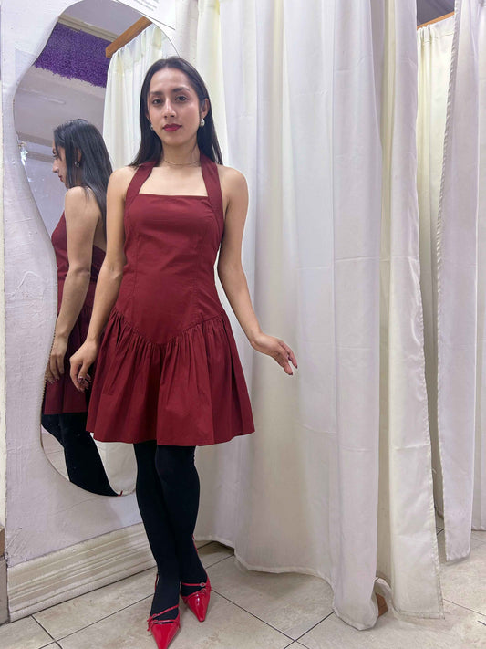Vestido corto rojo marca ASOS DESIGN talla US 6 nuevo