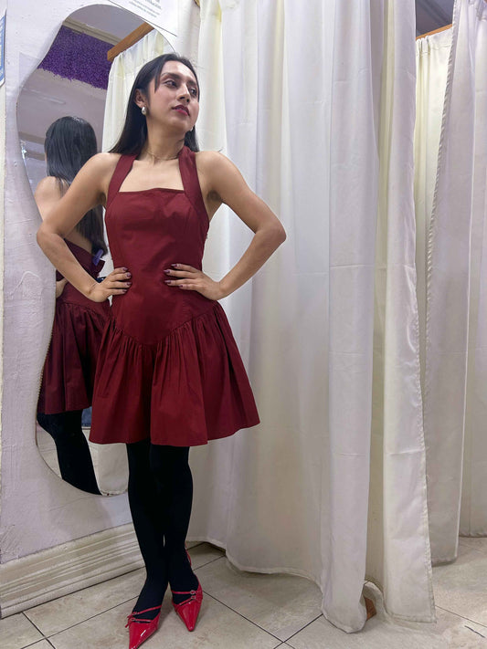 Vestido corto rojo marca ASOS DESIGN talla US 6 nuevo
