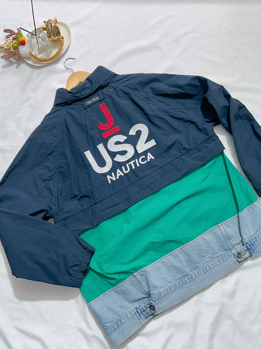 Chaqueta tricolor Nautica talla XXL usada