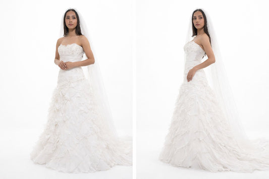 Vestido de novia tres piezas con velo Talla M usado